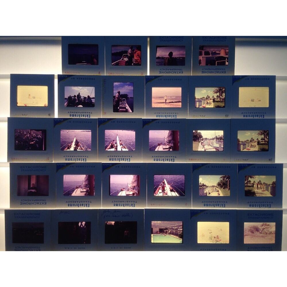 Lot of 28 Vintage 1970s Boating Sailing Ocean Ektachrome Photograph Color Slides